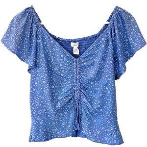 Japna Floral Ruched Top